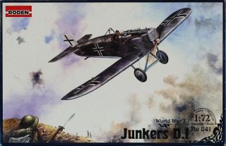 Roden 1:72 Junkers D.  I First All Metal Fighter Plastic Model Kit Ro041u