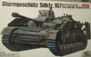 German Assault Gun Tank 75mm Stuk 40l/48 Gun Academy 1332 1/35 Model