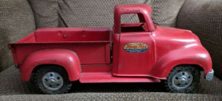 Vintage 1955 Tonka Toys Side Step Red Pick Up Truck,  Mound Metalcraft