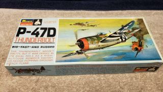 Vintage 1969 Monogram P - 47 Thunderbolt Fighter / Bomber 1/4 " Scale Boxed