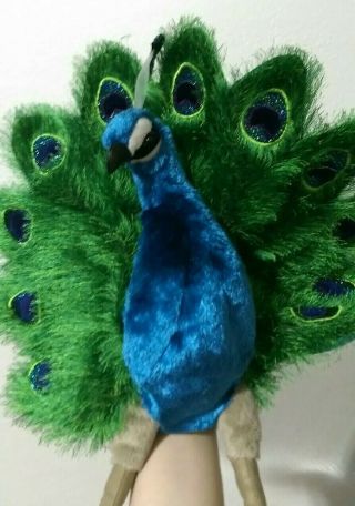 Folkmanis Peacock Hand Puppet Large 18 " Bird Plush Stuffed Animal Storytime