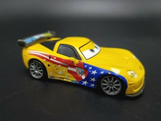 Disney Pixar Cars 2 Jeff Gorvette Diecast Mattel Yellow Corvette