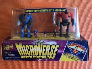Superman Microverse Superman Kryptonian Battle Suit Vs Lexoskel - 5000 1996 Hasbro