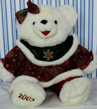 Snowflake Girl Teddy Bear Christmas 2003 Stuffed Plush 22 " By Dan Dee