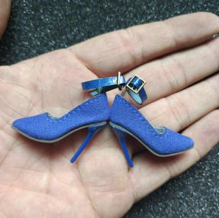 Custom 1/6 Blue High - Heel Shoes Model For Female Tbleague Doll
