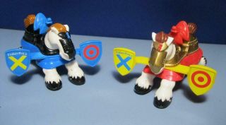Vtg Fisher Price Great Adventures Pre - Imaginext Castle Jousting Horses 4 Knights