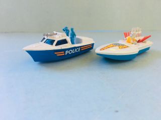 Matchbox Superfast 52 Police Launch 1976 & 5 Seafire Boat 1975