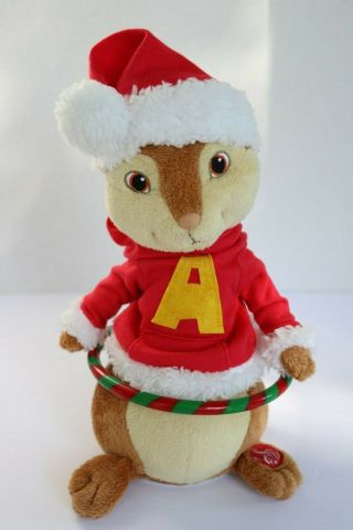 Animated Musical Alvin & The Chipmunks Hula Hoop Christmas 10 Plush Dont Be Late
