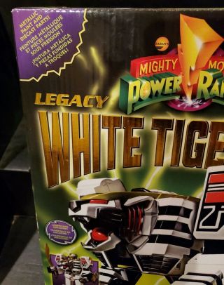 Bandai Mighty Morphin Power Rangers Legacy WHITE TIGERZORD Die Cast Figure Zord 2