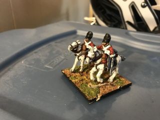 28mm Napoleonic British Royal Scots 2 Mounted Soldiers Some Damage Great Colors 2
