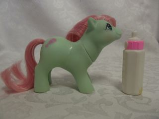 My Little Pony G1 Baby Cuddles From Baby Buggy Playset W/baby Bottle Accessory