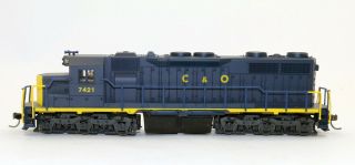 Em Con - Cor 2057 Emd Sd - 35 Diesel Locomotive Ho 1:87 Scale Dc Light C&o 7421