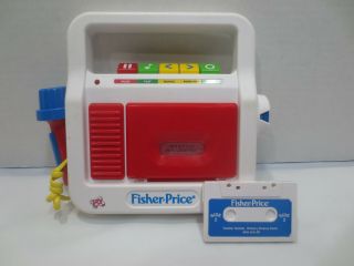 Mattel Fisher Price Cassette Player Recorder With Microphone And Cassette Tape