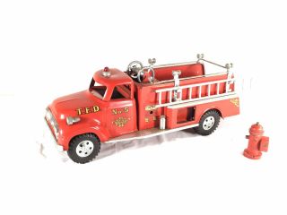 1956 Tonka Suburban Pumper Fire Truck With Fire Hydrant - No Hoses