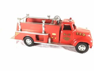 1956 Tonka Suburban Pumper Fire Truck with Fire Hydrant - No Hoses 2