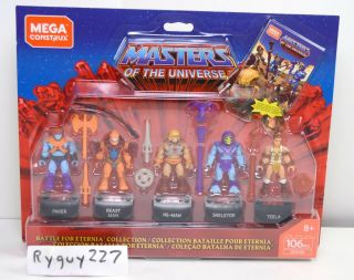 He - Man Mega Construx Figures Set,  Masters Of The Universe,  Battle For Eternia
