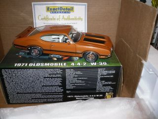 1:18 Die Cast 1971 Oldsmobile 442 W - 30 Exact Detail Wcc307a Dr Olds 851 Of 1500
