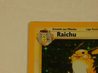 Pokemon German Raichu Holo Rare 1st Edition 14/102 look at all the pics 2
