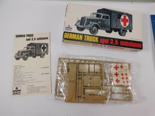 Esci 8035 German Truck Opel 3,  6 Ambulance 1/72 Model Kit.