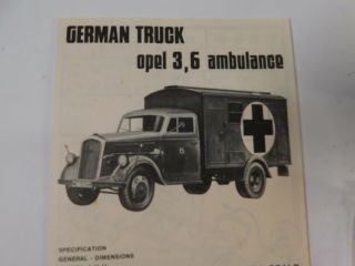 ESCI 8035 German Truck Opel 3,  6 Ambulance 1/72 Model Kit. 3