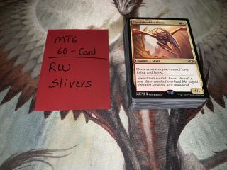 Mtg Complete 60 - Card Decks - Red White Slivers - Cloudshredder Sliver,  More