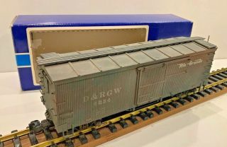 Delton " G " Scale D & Rgw Boxcar,  Nicely Weathered