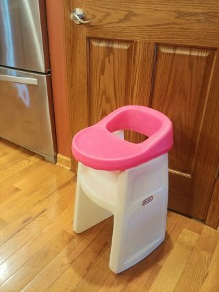Vintage Little Tikes Hot Pink High Chair 24 " (fits American Girl Doll) Child/toy