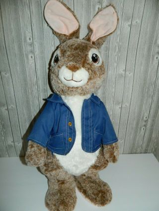 Peter Rabbit Plush Large 26 " Large Bunny Toy Collectors Choice Blue Jacket Coat