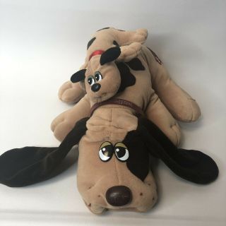 Vintage Pound Puppies Mom And Baby Set Of 2 Brown Spots