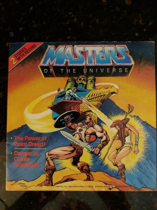 1983 Masters Of The Universe Book Plus Record - Mattel Point Dread Castle Grayskul