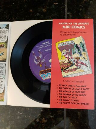 1983 Masters of the Universe Book Plus Record - Mattel Point Dread Castle Grayskul 3