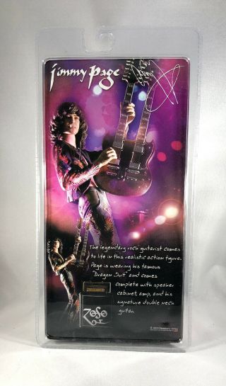 Jimmy Page Led Zeppelin NECA 7” Rare Action Figure 2006 In Package HTF 2