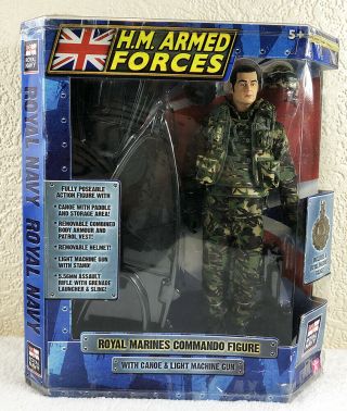 Hm Armed Forces Rm Royal Marine Commando Action Figure Canoe Gun Royal Navy