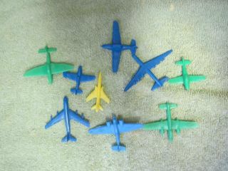 Vintage Small Plastic Mpc Planes,  9 Total Including P - 40,  B - 25,  Stuka,  Etc