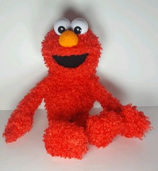 2008 Fisher Price Plush Full Body Elmo Puppet,  Moveable Mouth,  16 Inches,  Euc