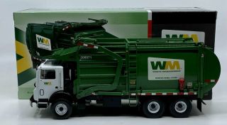 First Gear 19 - 2924 1:34 Waste Management Mack F/l Garbage Truck With Dumpster Ln