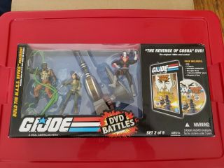 G.  I Joe Dvd Battles Revenge Of Cobra Action Figures Set 2 Of 5 Hasbro