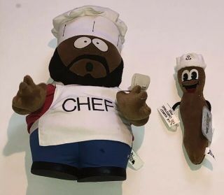 Vintage South Park Chef And Mr Hankey Plush Figures With Tags