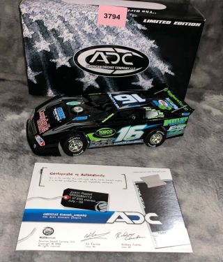 2008 ADC 1/24 DIRT LATE MODEL 16 JUSTIN RATTLIFF RARE 1 of 250 (3794) 2