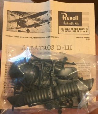 Vintage 1964 Revell Albatros D - Iii 1/72 Bagged Kit