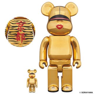 Medicom Tyga Sorayama Hajime Sexy Robot Be@rbrick Gold 100％ ＆ 400％ Bearbrick