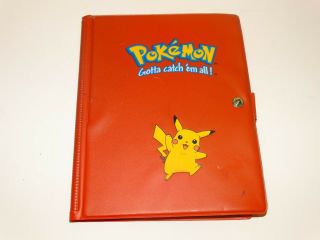 Pokemon Vintage Red Pikachu Card Album Binder - 4 Pocket