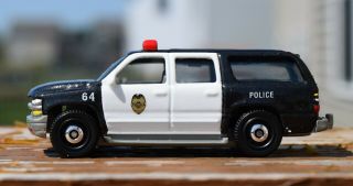Custom Matchbox Vehicle - Police Suburban,  Black And White