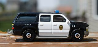 Custom Matchbox Vehicle - Police Suburban,  Black and White 2