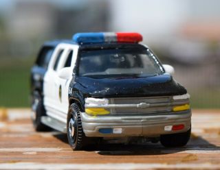 Custom Matchbox Vehicle - Police Suburban,  Black and White 3