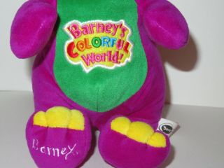 Barney ' s Colorful World Plush Barney Singing I Love You Lyons Dinosaur Doll Toy 2