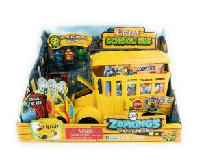 Magic Box Zomlings Crazy School Bus With 3 Exclusive Zomlings