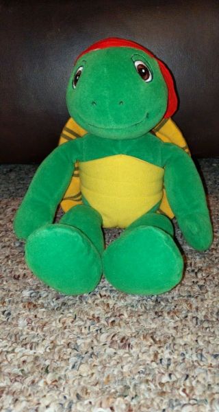 Vintage 1986 Nelvana Kidpower Franklin Turtle Talking Stuffed Plush Toy 14 "
