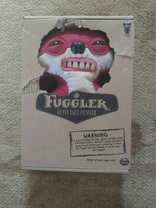Fuggler Funny Ugly Monster 9 " Suspicious Fox Plush Creature With Teeth Iob
