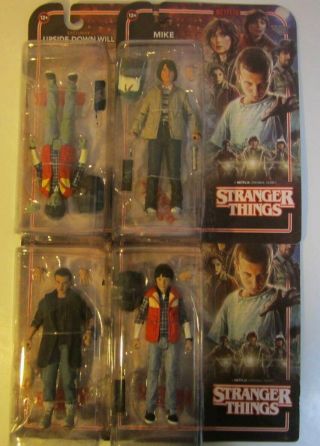 Mcfarlane Toys Stranger Things Set Of 4 Figures 11 - Will - Mike - Upside Will 7 - Inch
